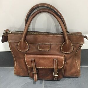 Authentic Chloe Edith brown leather bag